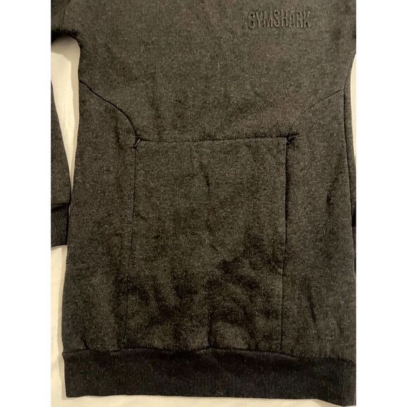 Gymshark Women's Charcoal Grey Mock Neck Pullover Tunic Sweatshirt - Picture 3 of 6